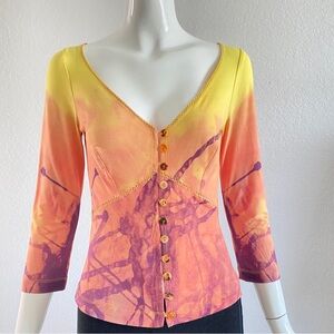 Plein sud yellow multicolor top